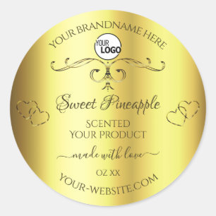 Luxueuze Gold Product Labels - harten Logo