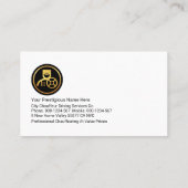 Luxueuze golflijnen van Chauffeur Visitekaartje (Achterkant)