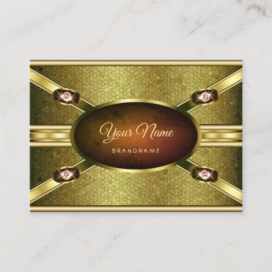 Luxueuze goudbreuken marmer met faux-stenen visitekaartje (Voorkant)