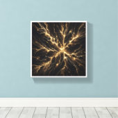 Luxueuze Gouden Energie-uitbarsting - Abstracte El Canvas Afdruk (Insitu (Houten vloer))