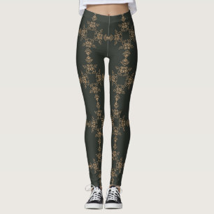 Luxueuze Gouden Versierd Gedetailleerde Leggings