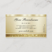 Luxueuze goudglitter met Logo Elegant Visitekaartje (Achterkant)