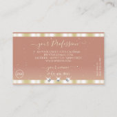 Luxueuze goudkoraal mousserende diamant met Logo Visitekaartje (Achterkant)