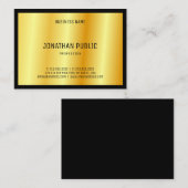 Luxueuze goudlegante Sjabloon - Aangepast, modern Visitekaartje (Voorkant / Achterkant)