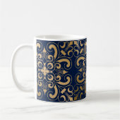 Luxueuze goudmarine koffiemok (Links)