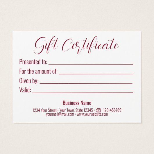 Luxueuze goudsneeuwvlokken kerstwitte rode boog visitekaartje (Achterkant)