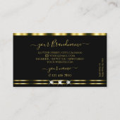 Luxueuze goudzwarte mousserende diamant met Logo Visitekaartje (Achterkant)