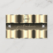 Luxueuze goudzwarte mousserende diamant met Logo Visitekaartje (Voorkant)