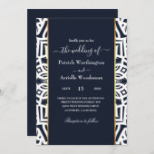 luxueuze huwelijksfeestuitnodigingen kaart (Voorkant / Achterkant)