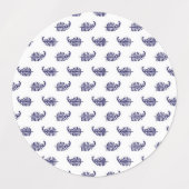 Luxueuze Indigo Kust Favorlabels Labels (Design 1)