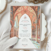 Luxueuze islamitische bruiloft moskee-geïnspireerd kaart