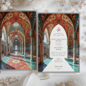 Luxueuze islamitische bruiloft moskee-geïnspireerd kaart