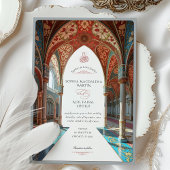 Luxueuze islamitische bruiloft moskee-geïnspireerd kaart