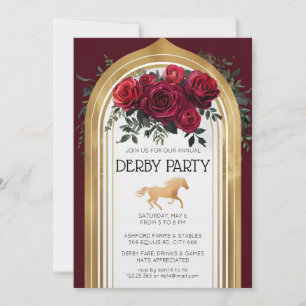 Luxueuze Kentucky Derby Uitnodiging Gouden Boog Ro