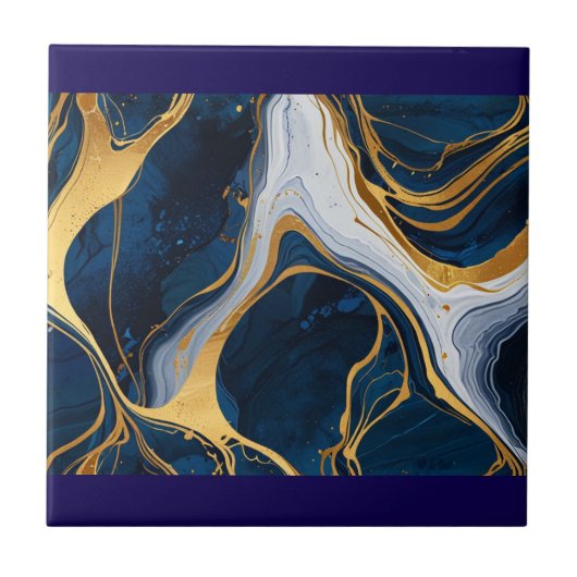 "Luxueuze keramische Tegel met marmeren textuur" Tegeltje (Voorkant)