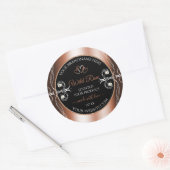 Luxueuze labels voor zwart-wit en Roos Gold Decor- (Envelop)