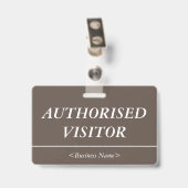 Luxueuze "MACHTIGDE VISITOR"-badge Badge (Achterkant met clip)
