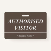 Luxueuze "MACHTIGDE VISITOR"-badge Badge (Achterkant)