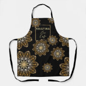 Luxueuze metalen Faux Gold Mandalas Schort (Voorkant)