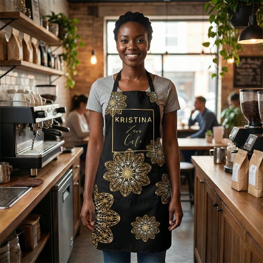 Luxueuze metalen Faux Gold Mandalas Schort