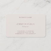 Luxueuze, minimale Sjabloon elegante kleuren Visitekaartje (Achterkant)