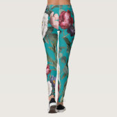 Luxueuze, modieuze zomertuintuinblauw leggings (Achterkant)