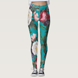 Luxueuze, modieuze zomertuintuinblauw leggings