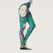 Luxueuze, modieuze zomertuintuinblauw leggings (Rechts)