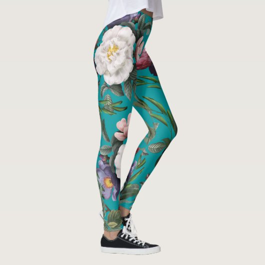 Luxueuze, modieuze zomertuintuinblauw leggings (Rechts)