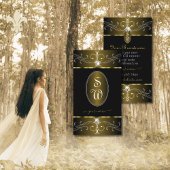 Luxueuze  Ornamenten monogram voor goud en zwart Visitekaartje