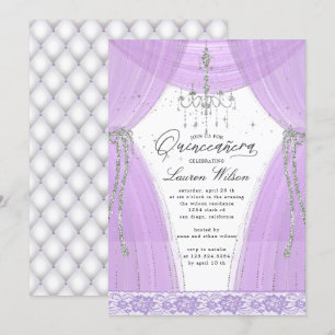 luxueuze paarse kandelaar kaart