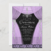 luxueuze paarse kandelaar kaart (Voorkant)