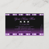 Luxueuze Paarse zwarte mousserende diamant, stijlv Visitekaartje (Achterkant)