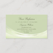 Luxueuze pasteelpagina groen met reservediamant visitekaartje (Achterkant)