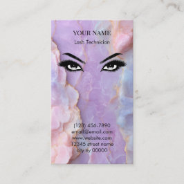 Luxueuze Pastel Marmer Wimperstylist Afspraakkaart Afsprakenkaartje