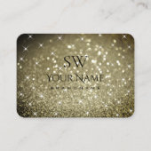 Luxueuze Platinum Glitter Luminous Stars Initialen Visitekaartje (Voorkant)