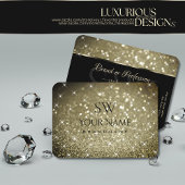 Luxueuze Platinum Glitter Luminous Stars Initialen Visitekaartje