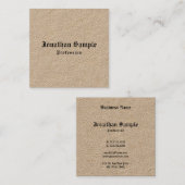 Luxueuze Premium Kraft Nostalgische klassieke look Vierkante Visitekaartje (Voorkant / Achterkant)