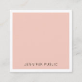 Luxueuze Premium Silk Moderne Legante Sjabloon Vierkante Visitekaartje (Voorkant)