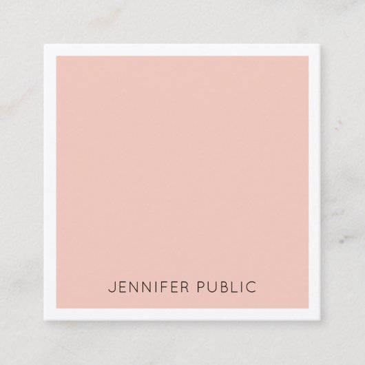 Luxueuze Premium Silk Moderne Legante Sjabloon Vierkante Visitekaartje (Voorkant)