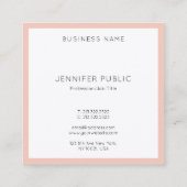 Luxueuze Premium Silk Moderne Legante Sjabloon Vierkante Visitekaartje (Achterkant)