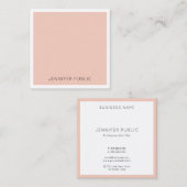 Luxueuze Premium Silk Moderne Legante Sjabloon Vierkante Visitekaartje (Voorkant / Achterkant)