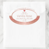Luxueuze productverpakkingslabels Roos goudwit Ovale Sticker (Tas)