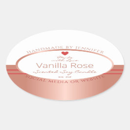 Luxueuze productverpakkingslabels Roos goudwit Ovale Sticker