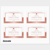 Luxueuze productverpakkingslabels Roos goudwit Rechthoekige Sticker (Vel)