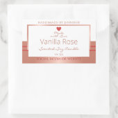 Luxueuze productverpakkingslabels Roos goudwit Rechthoekige Sticker (Tas)