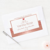 Luxueuze productverpakkingslabels Roos goudwit Rechthoekige Sticker (Envelop)