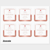 Luxueuze productverpakkingslabels Roos goudwit Vierkante Sticker (Vel)