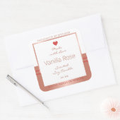 Luxueuze productverpakkingslabels Roos goudwit Vierkante Sticker (Envelop)