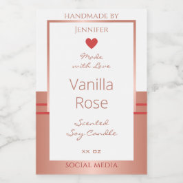 Luxueuze productverpakkingslabels Roos goudwit Voedselcontainer Etiket